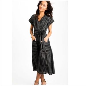 Bohme Hadley Striped Toe Waist Midi Dress